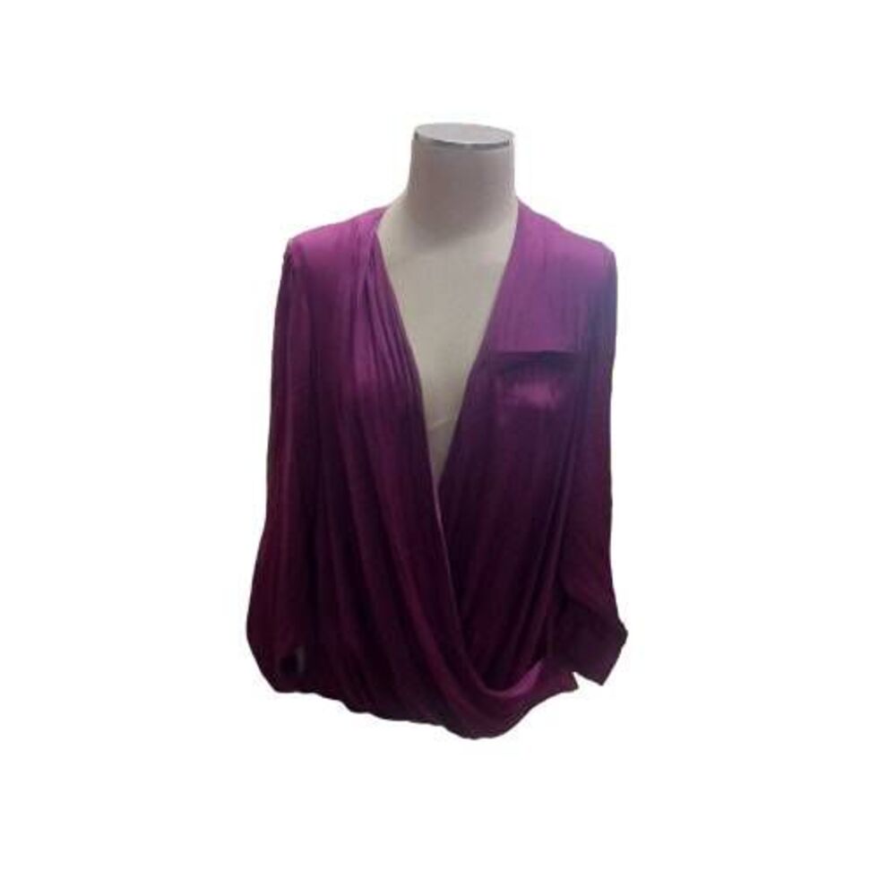 Torrid plus size jewel tone drape front blouse